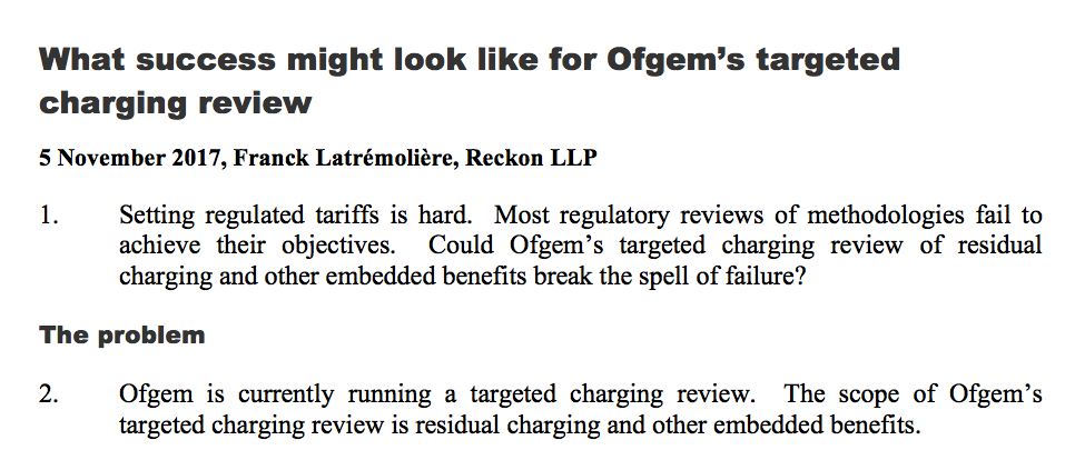 What success might look like for the targeted charging review (7 pages, PDF)